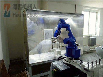 轉台同步噴漆機器人