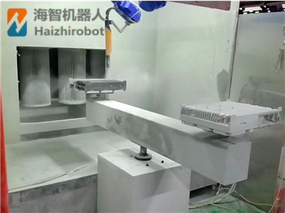 機器人噴粉轉台