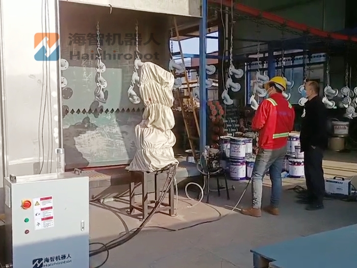 五金噴漆生產線 自動懸掛線機器人噴塗(圖1)